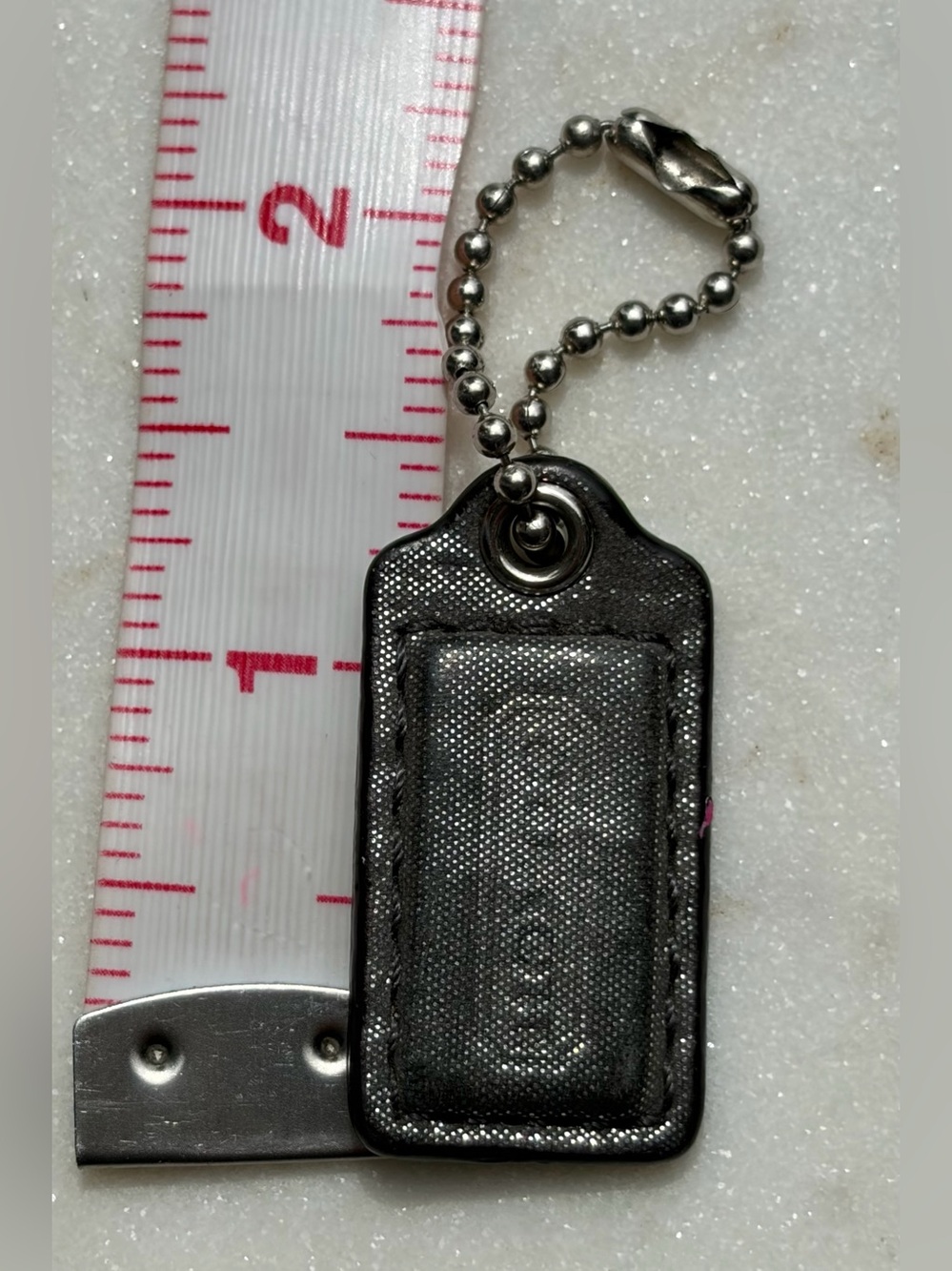 Coach Hangtag Grey Silver Nickel Replacement - Picture 2 of 3